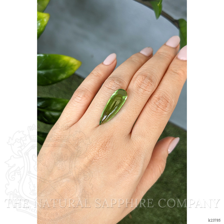 13.23 Ct. Green Cabochon Peridot from Burma (Myanmar)
