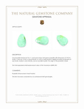 56.11 Ct. Mint Green Prasiolite from Brazil Appraisal