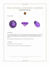 3.03 Ct. Purple Amethyst from Ceylon (Sri Lanka) Appraisal