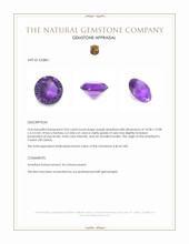 3.03 Ct. Purple Amethyst from Ceylon (Sri Lanka) Appraisal