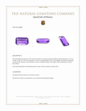 4.90 Ct. Purple Amethyst from Ceylon (Sri Lanka) Appraisal