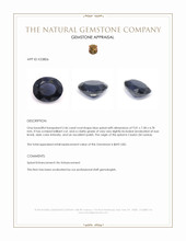 2.46 Ct. Blue Spinel from Ceylon (Sri Lanka) Appraisal