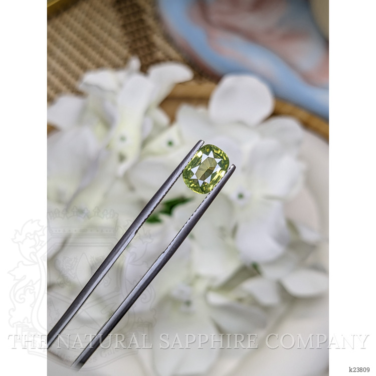 2.52 Ct. Yellowish Green Zircon from Ceylon (Sri Lanka)