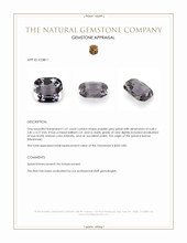1.01 Ct. Purplish Grey Spinel from Burma (Myanmar) Appraisal