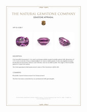 1.56 Ct. Pinkish Purple Rhodolite Garnet from Ceylon (Sri Lanka) Appraisal