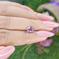1.56 Ct. Pinkish Purple Rhodolite Garnet from Ceylon (Sri Lanka) Life Style