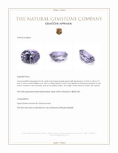 0.70 Ct. Purple Spinel from Ceylon (Sri Lanka) Appraisal