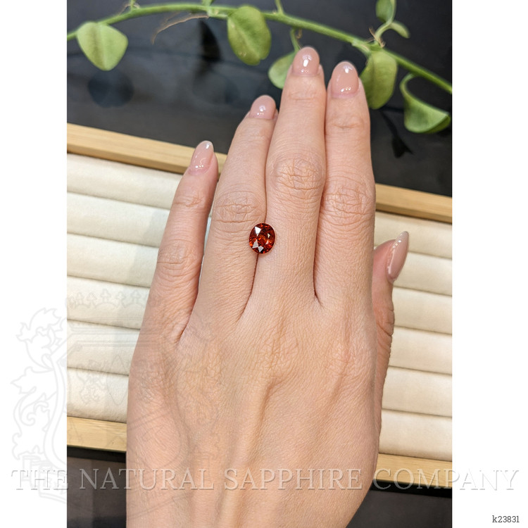 2.08 Ct. Orangish Red Spessartite Garnet from Namibia