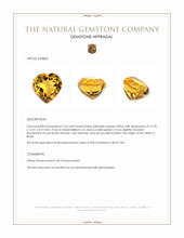 7.62 Ct. Yellowish Orange Citrine from Brazil Appraisal