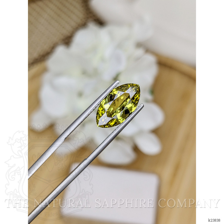 4.47 Ct. Greenish Yellow Chrysoberyl from Ceylon (Sri Lanka)