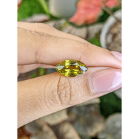 4.47 Ct. Greenish Yellow Chrysoberyl from Ceylon (Sri Lanka) Life Style