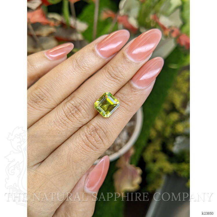 5.48 Ct. Yellowish Green Sphene (Titanite) from Madagascar