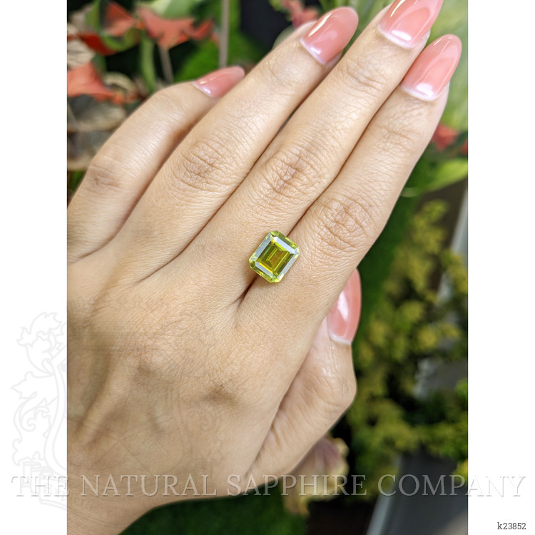4.68 Ct. Yellowish Green Sphene (Titanite) from Madagascar