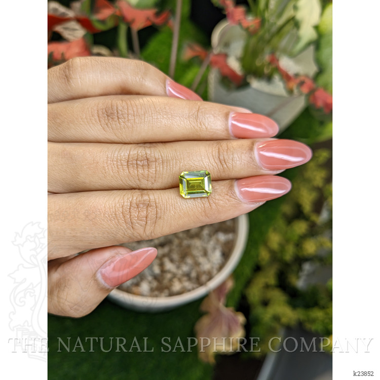 4.68 Ct. Yellowish Green Sphene (Titanite) from Madagascar