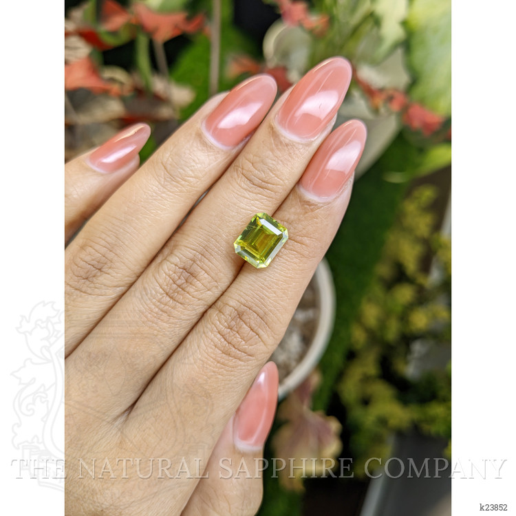 4.68 Ct. Yellowish Green Sphene (Titanite) from Madagascar