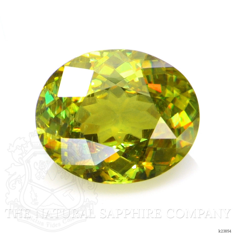 5.12 Ct. Yellowish Green Sphene (Titanite) from Madagascar