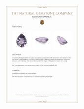 1.61 Ct. Purple Spinel from Ceylon (Sri Lanka) Appraisal