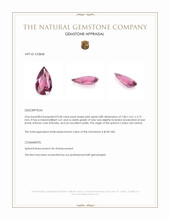 0.68 Ct. Pink Spinel from Ceylon (Sri Lanka) Appraisal
