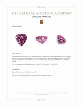 3.61 Ct. Purplish Pink Spinel from Ceylon (Sri Lanka) Appraisal