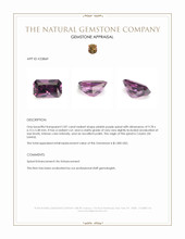 2.87 Ct. Pinkish Purple Spinel from Ceylon (Sri Lanka) Appraisal