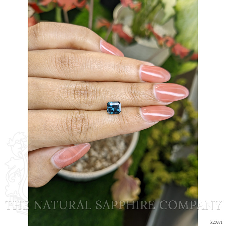 1.71 Ct. Greenish Blue Spinel from Ceylon (Sri Lanka)