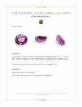 5.24 Ct. Pink Spinel from Ceylon (Sri Lanka) Appraisal