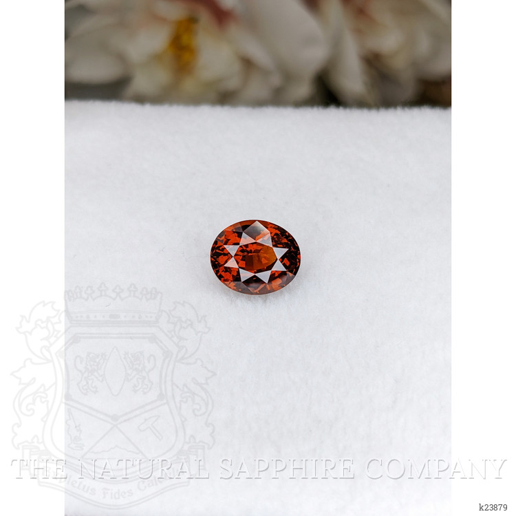 3.16 Ct. Orangish Red Hessonite Garnet from Madagascar