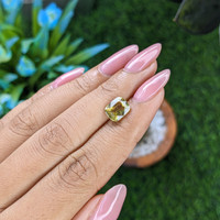 2.57 Ct. Yellowish Green Chrysoberyl from Tanzania Life Style
