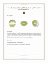 1.47 Ct. Yellow Cabochon Chrysoberyl from Ceylon (Sri Lanka) Appraisal