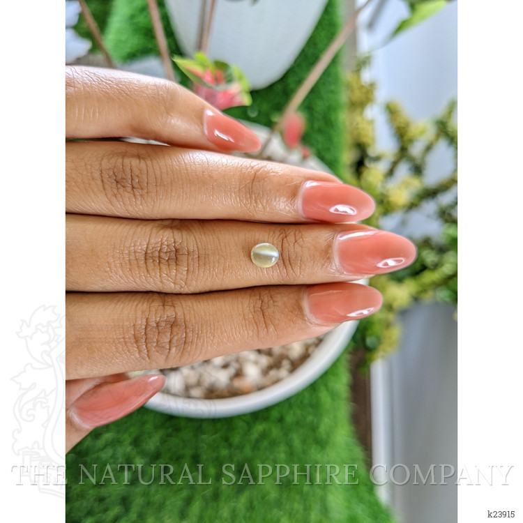 0.83 Ct. Brownish Yellow Cabochon Chrysoberyl from Ceylon (Sri Lanka)