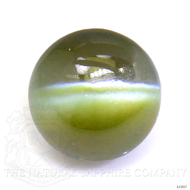 1.68 Ct. Green Cabochon Chrysoberyl from Ceylon (Sri Lanka)