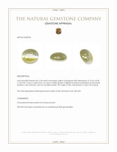 3.28 Ct. Yellow Cabochon Chrysoberyl from Ceylon (Sri Lanka) Appraisal