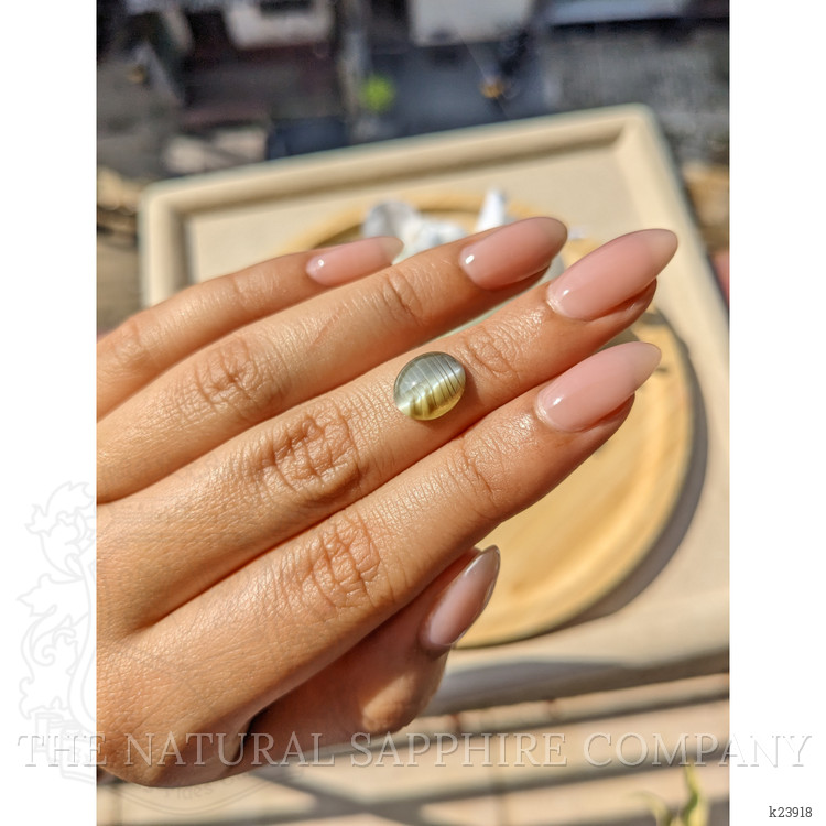 3.28 Ct. Yellow Cabochon Chrysoberyl from Ceylon (Sri Lanka)