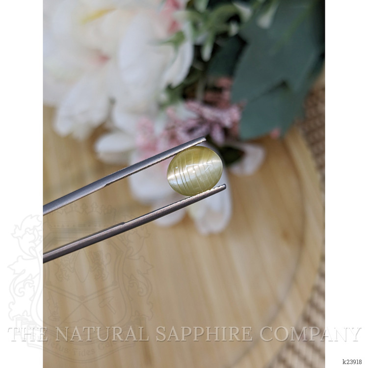 3.28 Ct. Yellow Cabochon Chrysoberyl from Ceylon (Sri Lanka)
