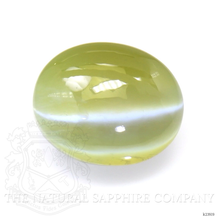 2.28 Ct. Greenish Yellow Cabochon Chrysoberyl from Ceylon (Sri Lanka)