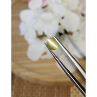2.28 Ct. Greenish Yellow Cabochon Chrysoberyl from Ceylon (Sri Lanka) Life Style