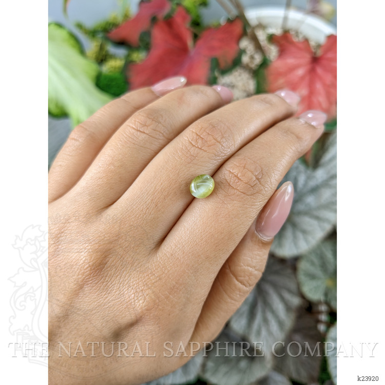 2.32 Ct. Yellowish Brown Cabochon Chrysoberyl from Ceylon (Sri Lanka)