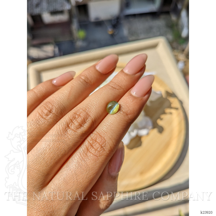 2.32 Ct. Yellowish Brown Cabochon Chrysoberyl from Ceylon (Sri Lanka)