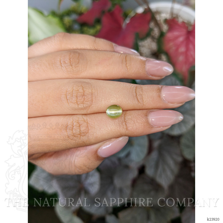 2.32 Ct. Yellowish Brown Cabochon Chrysoberyl from Ceylon (Sri Lanka)
