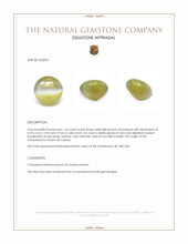 1.54 Ct. Yellowish Brown Cabochon Chrysoberyl from Ceylon (Sri Lanka) Appraisal