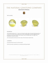3.11 Ct. Brownish Yellow Cabochon Chrysoberyl from Ceylon (Sri Lanka) Appraisal