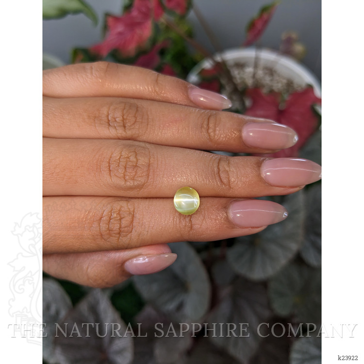 3.11 Ct. Brownish Yellow Cabochon Chrysoberyl from Ceylon (Sri Lanka)