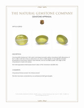 2.58 Ct. Brownish Yellow Cabochon Chrysoberyl from Ceylon (Sri Lanka) Appraisal