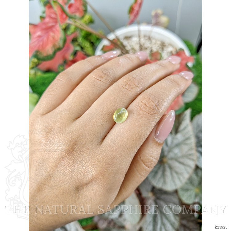 2.58 Ct. Brownish Yellow Cabochon Chrysoberyl from Ceylon (Sri Lanka)