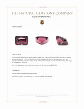 3.98 Ct. Pinkish Red Garnet from Tanzania Appraisal