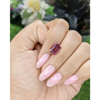 3.26 Ct. Pinkish Red Malaya Garnet from Tanzania Life Style