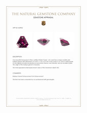 5.35 Ct. Reddish Pink Malaya Garnet from Tanzania Appraisal