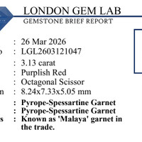 3.13 Ct. Purplish Red Garnet from Tanzania Pdf
