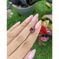 3.13 Ct. Purplish Red Garnet from Tanzania Life Style