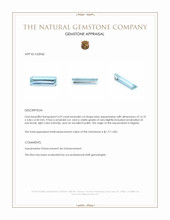 3.29 Ct. Blue Aquamarine from Nigeria Appraisal